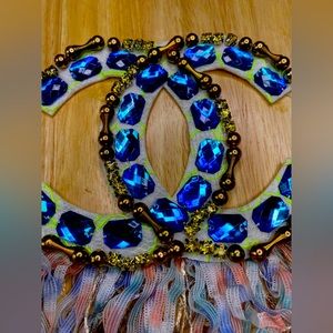 Jeweled patch. Turquoise.